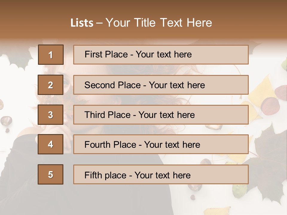Attractive Smile Redhead PowerPoint Template
