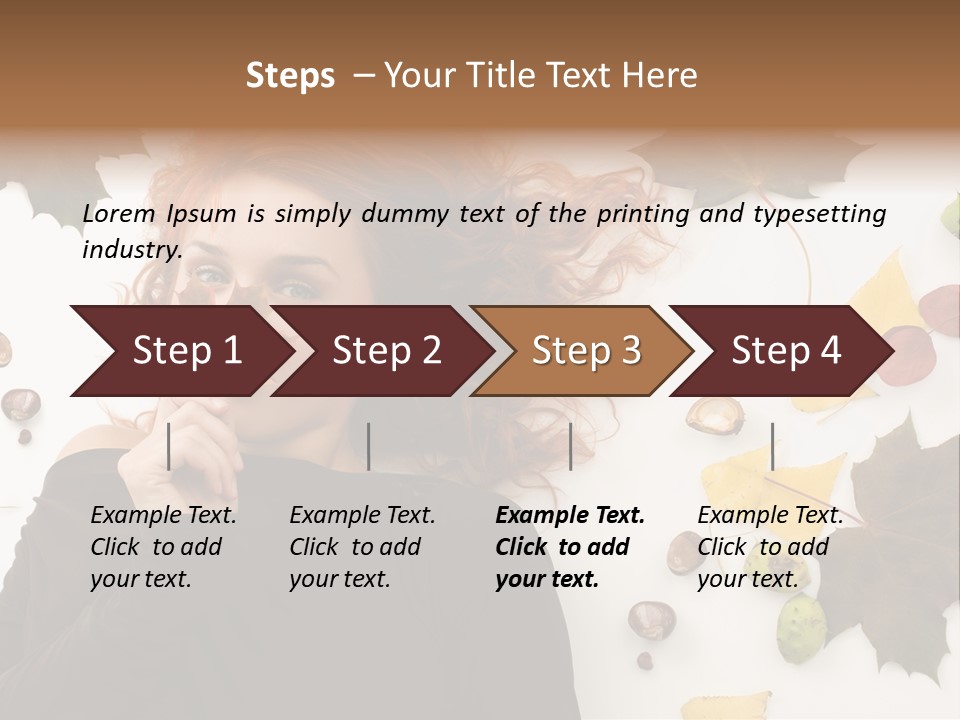 Attractive Smile Redhead PowerPoint Template