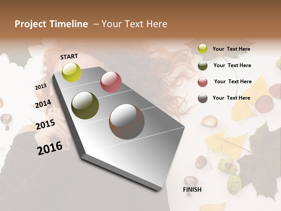 Attractive Smile Redhead PowerPoint Template