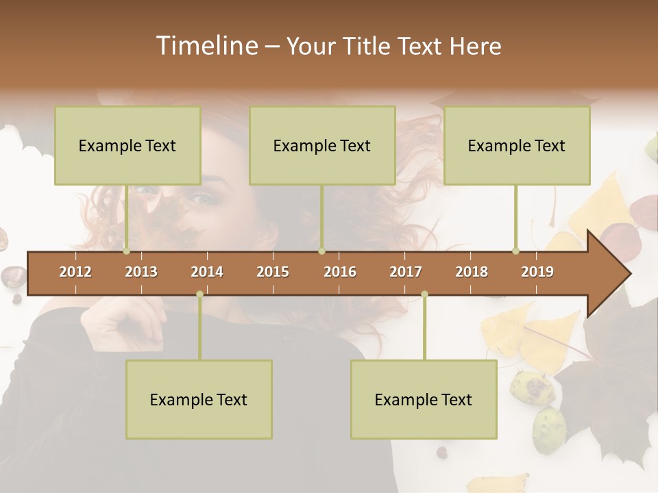 Attractive Smile Redhead PowerPoint Template