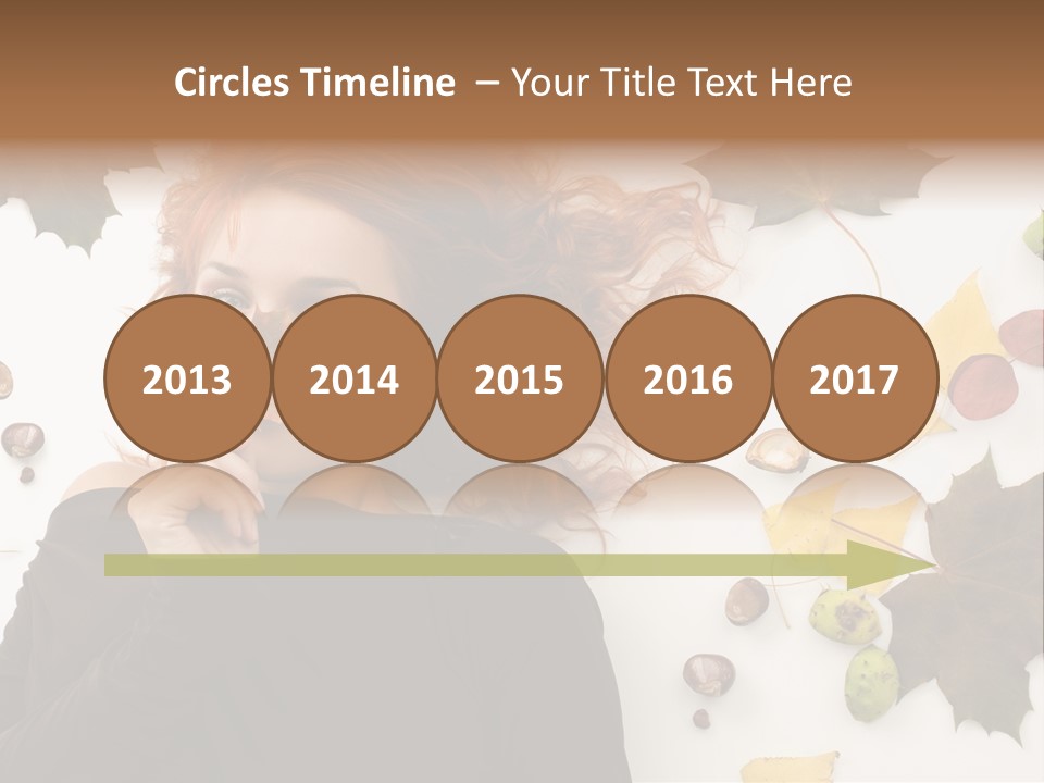 Attractive Smile Redhead PowerPoint Template