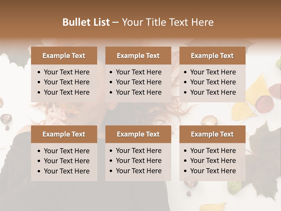 Attractive Smile Redhead PowerPoint Template