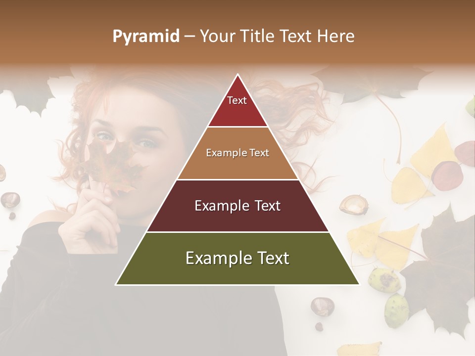 Attractive Smile Redhead PowerPoint Template