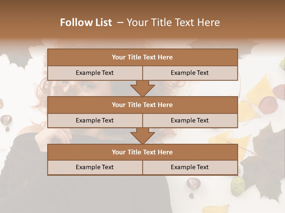 Attractive Smile Redhead PowerPoint Template