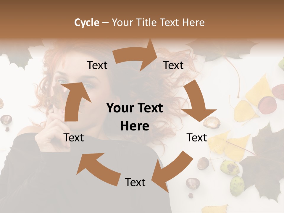 Attractive Smile Redhead PowerPoint Template