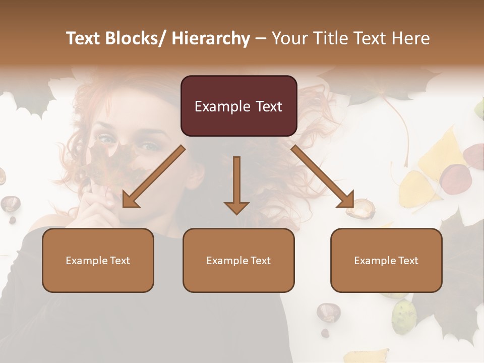 Attractive Smile Redhead PowerPoint Template