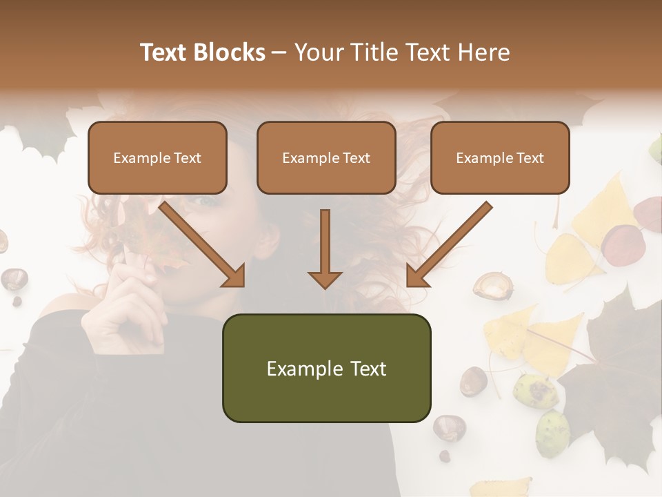 Attractive Smile Redhead PowerPoint Template