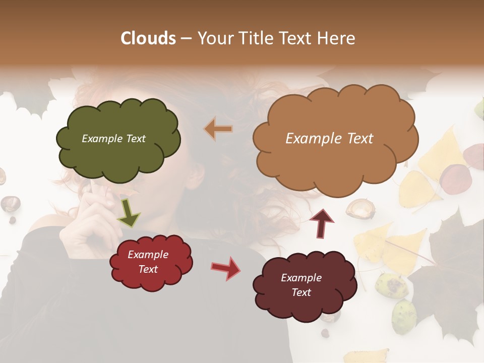 Attractive Smile Redhead PowerPoint Template