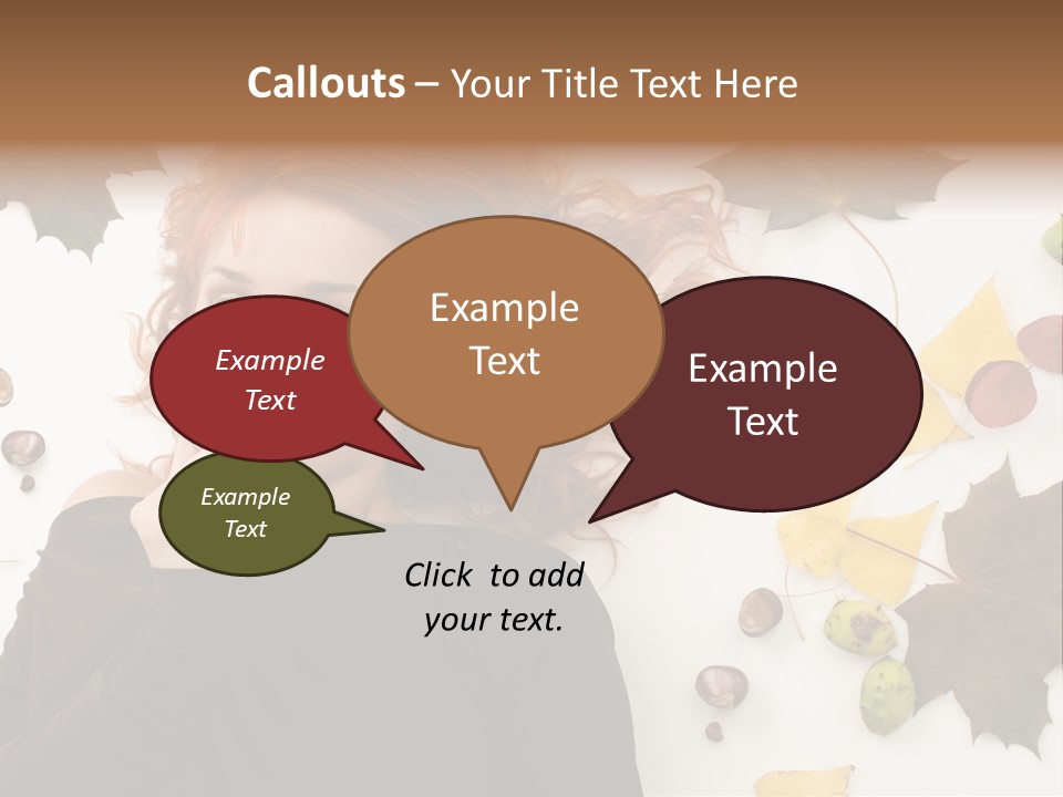 Attractive Smile Redhead PowerPoint Template