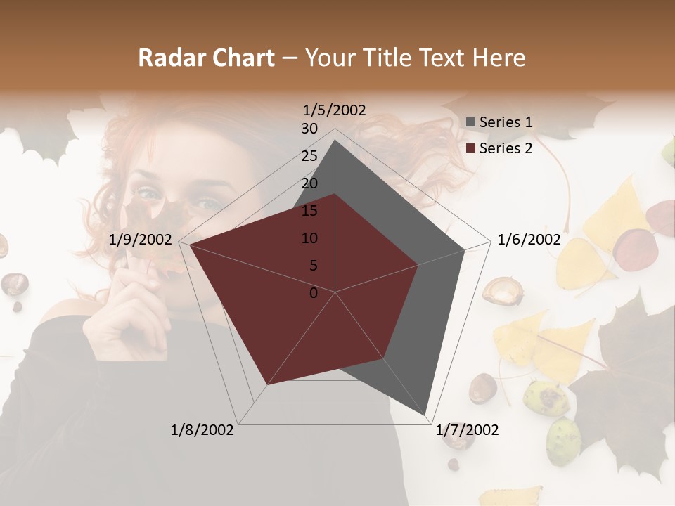 Attractive Smile Redhead PowerPoint Template