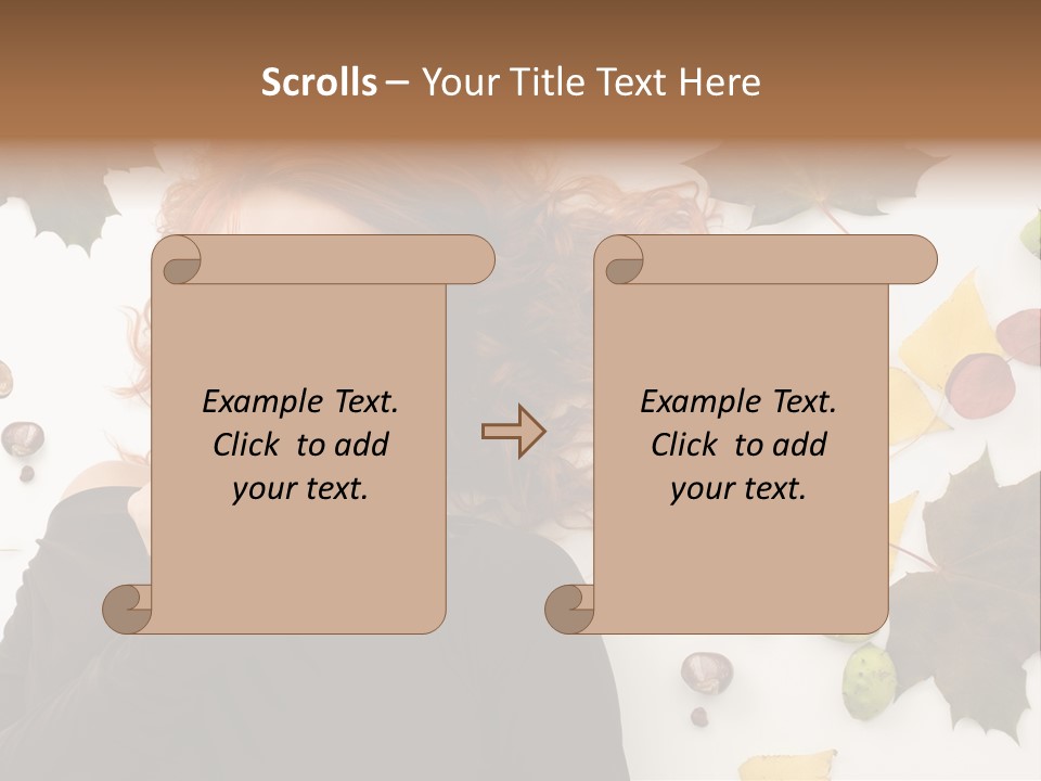 Attractive Smile Redhead PowerPoint Template