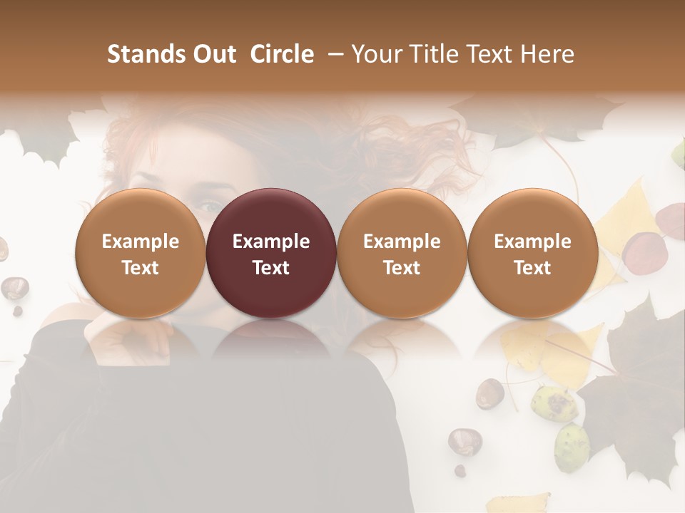 Attractive Smile Redhead PowerPoint Template