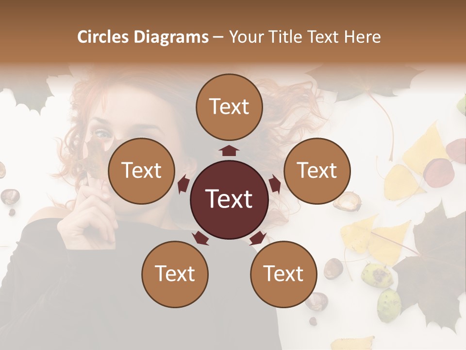 Attractive Smile Redhead PowerPoint Template