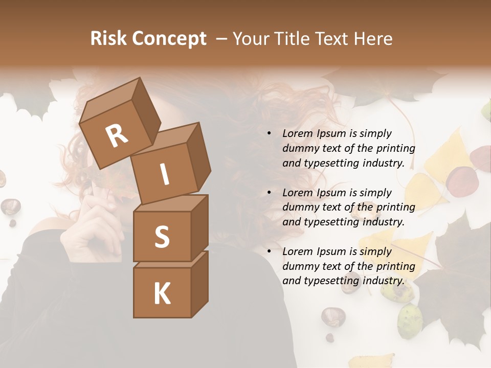 Attractive Smile Redhead PowerPoint Template