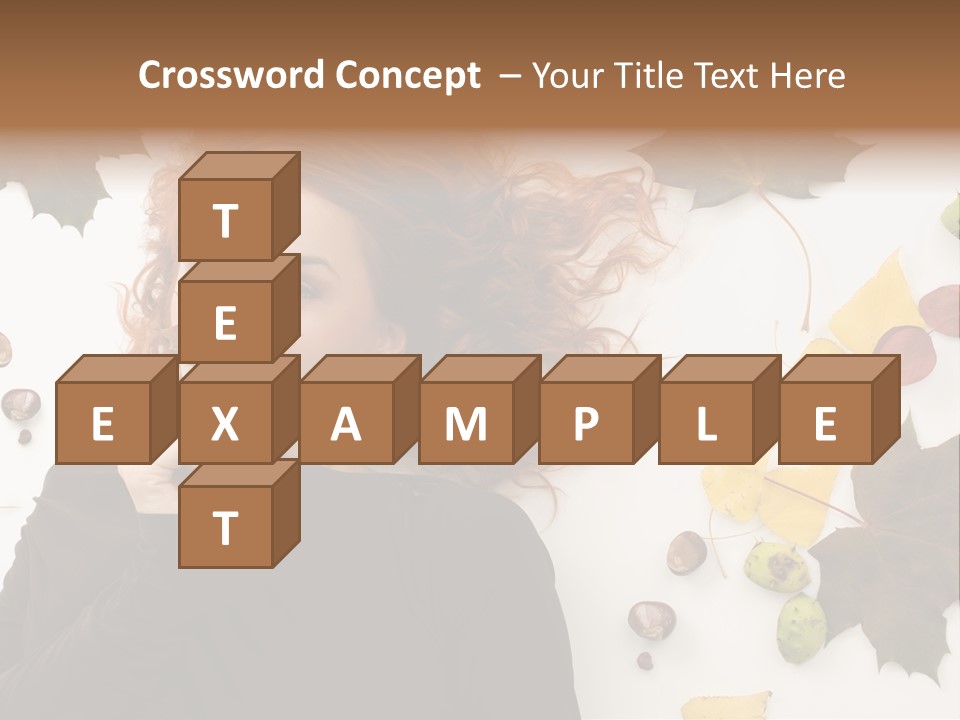 Attractive Smile Redhead PowerPoint Template