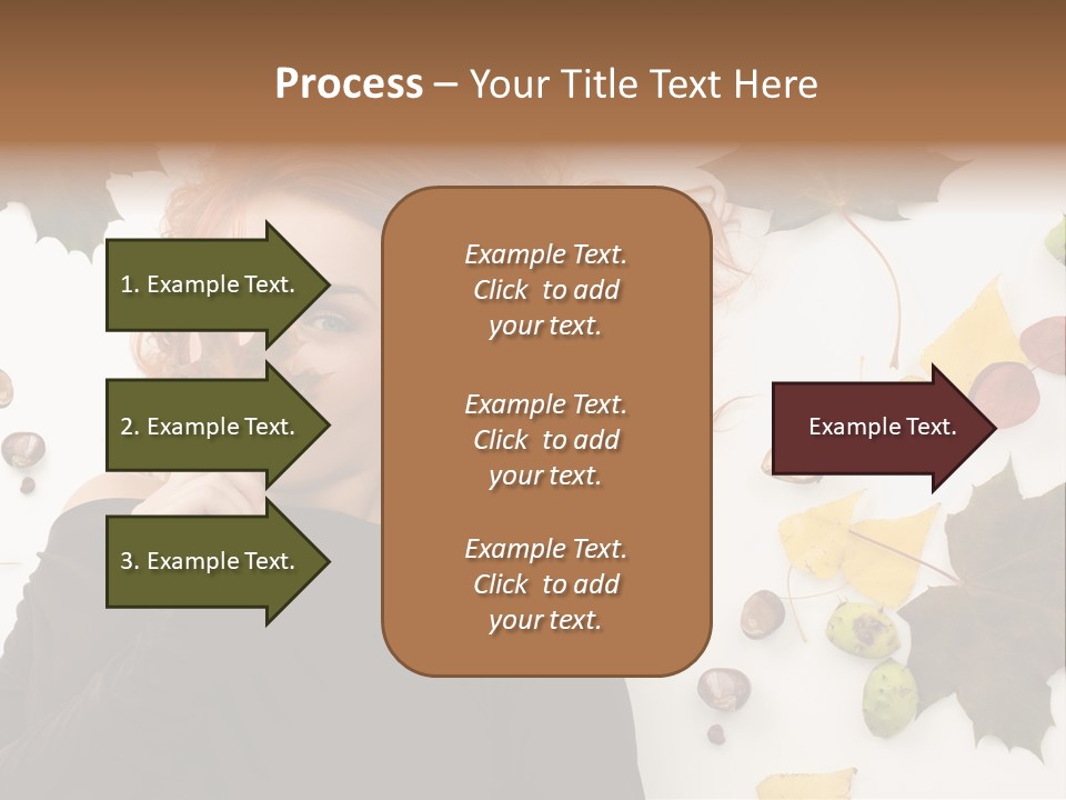 Attractive Smile Redhead PowerPoint Template