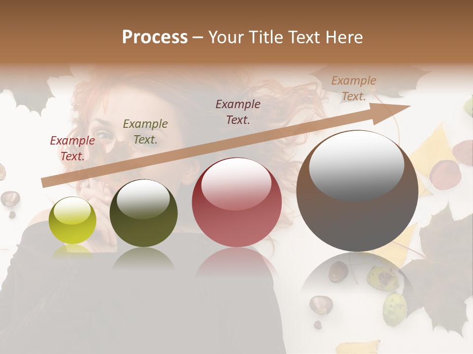 Attractive Smile Redhead PowerPoint Template