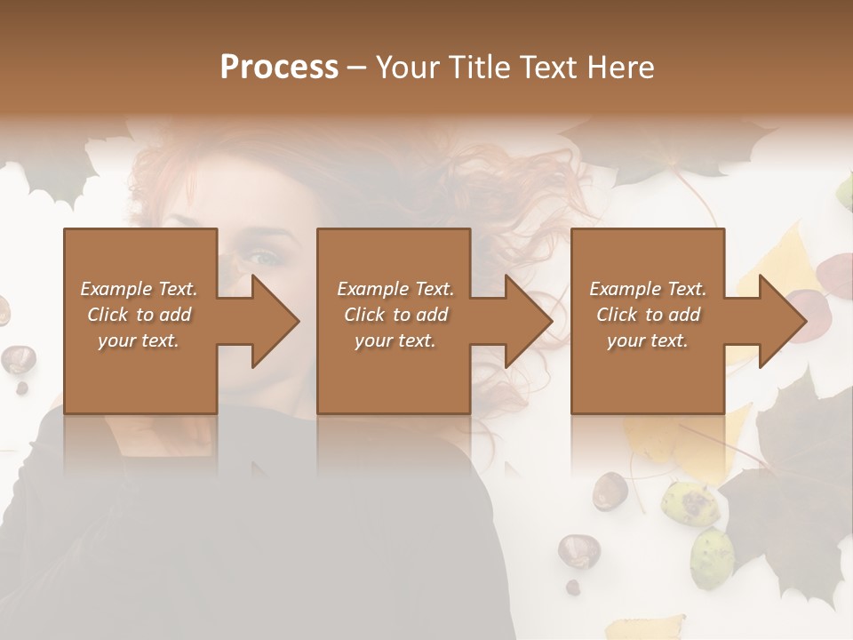 Attractive Smile Redhead PowerPoint Template