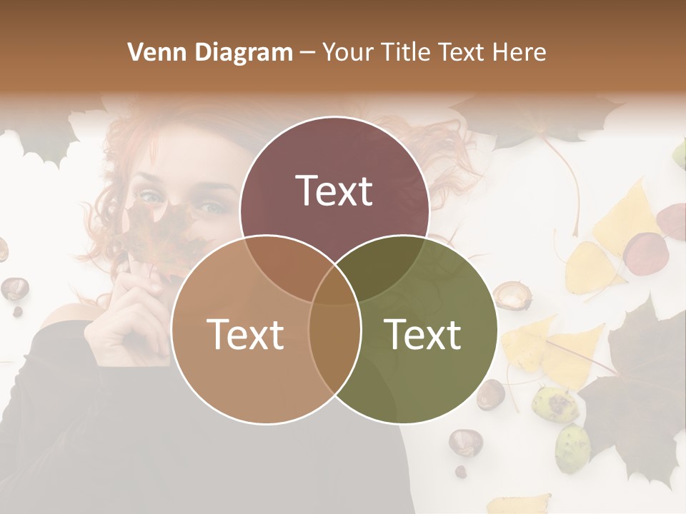 Attractive Smile Redhead PowerPoint Template