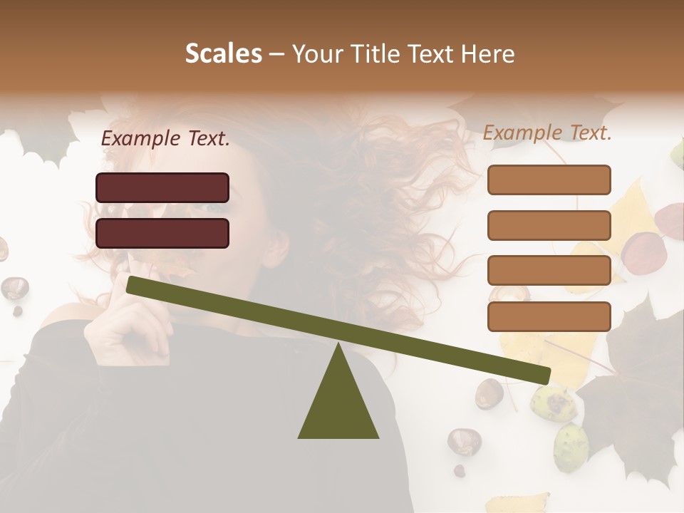 Attractive Smile Redhead PowerPoint Template