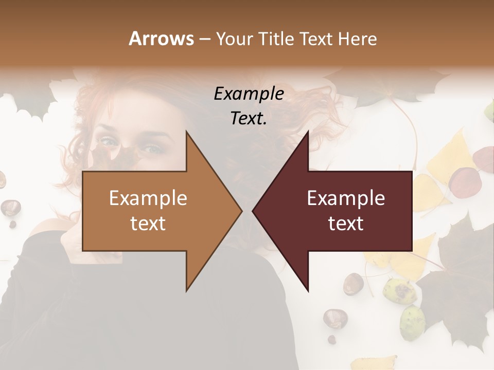 Attractive Smile Redhead PowerPoint Template