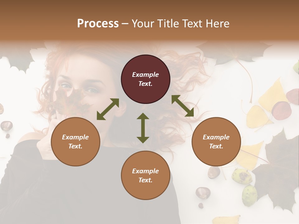 Attractive Smile Redhead PowerPoint Template