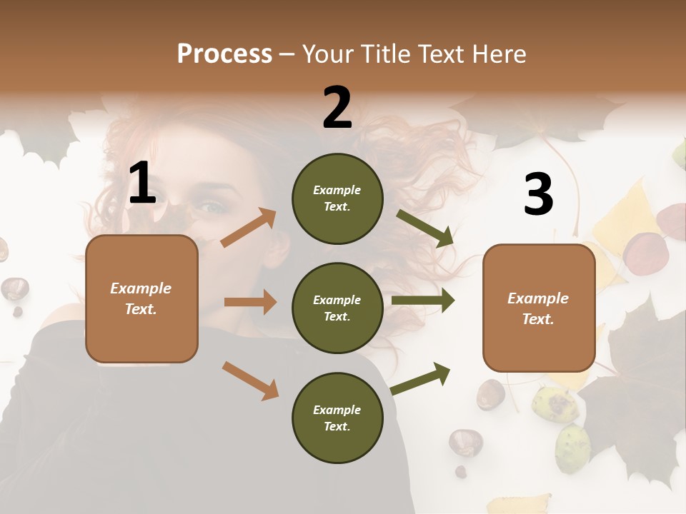 Attractive Smile Redhead PowerPoint Template