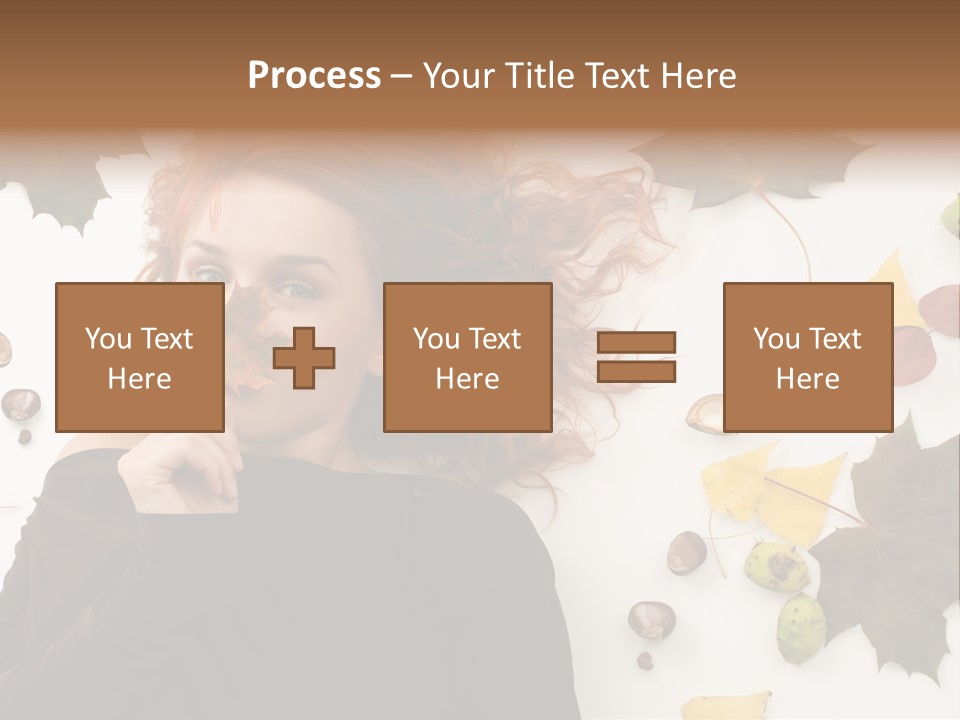 Attractive Smile Redhead PowerPoint Template