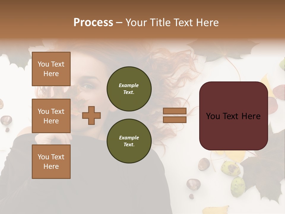 Attractive Smile Redhead PowerPoint Template