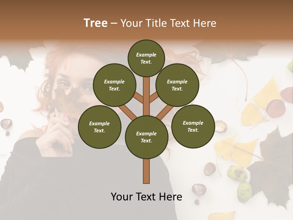 Attractive Smile Redhead PowerPoint Template