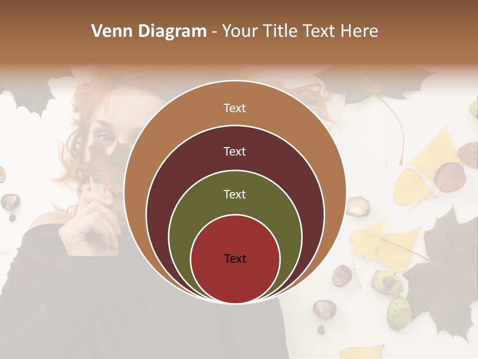 Attractive Smile Redhead PowerPoint Template