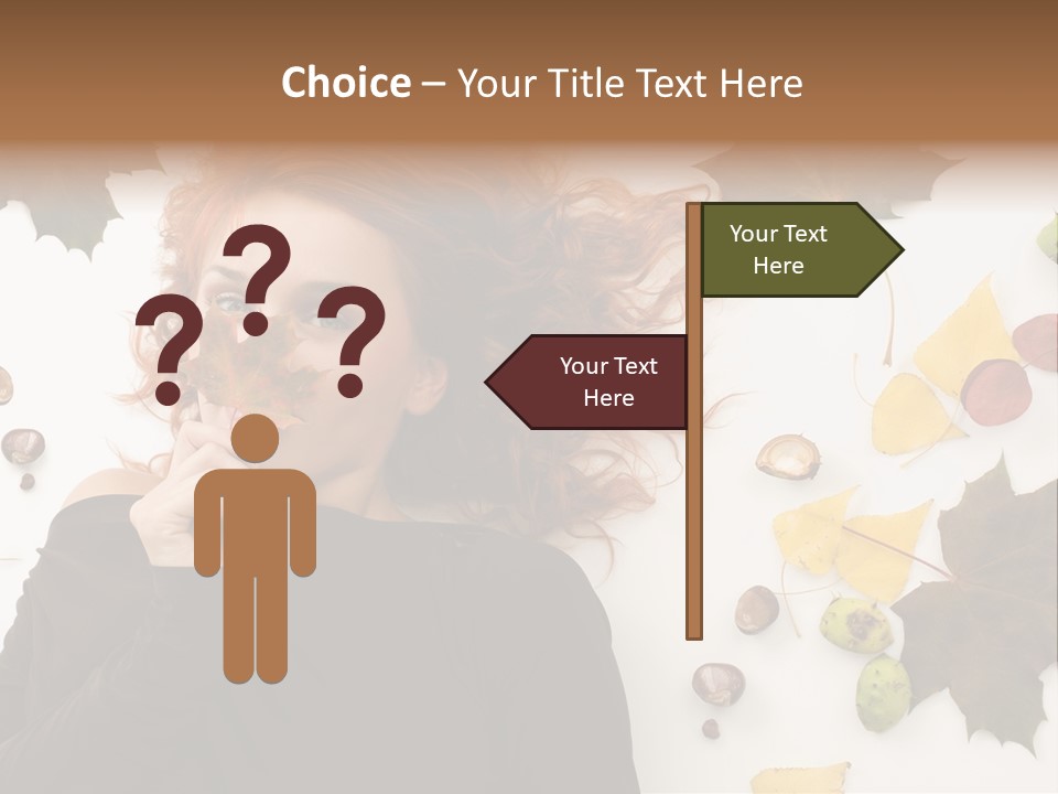 Attractive Smile Redhead PowerPoint Template