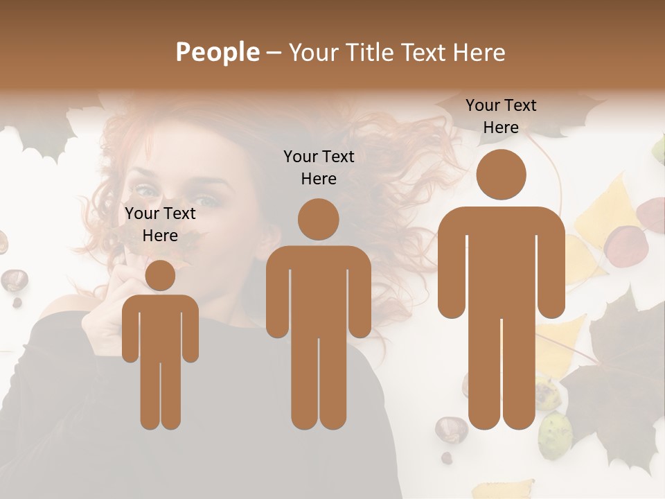 Attractive Smile Redhead PowerPoint Template