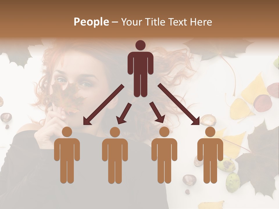 Attractive Smile Redhead PowerPoint Template