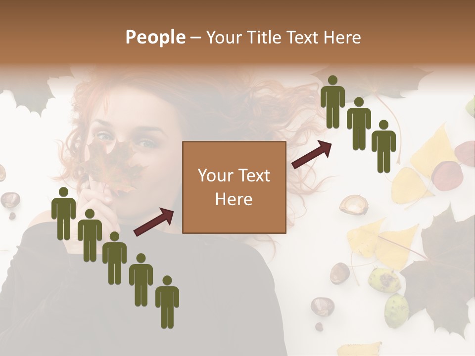 Attractive Smile Redhead PowerPoint Template