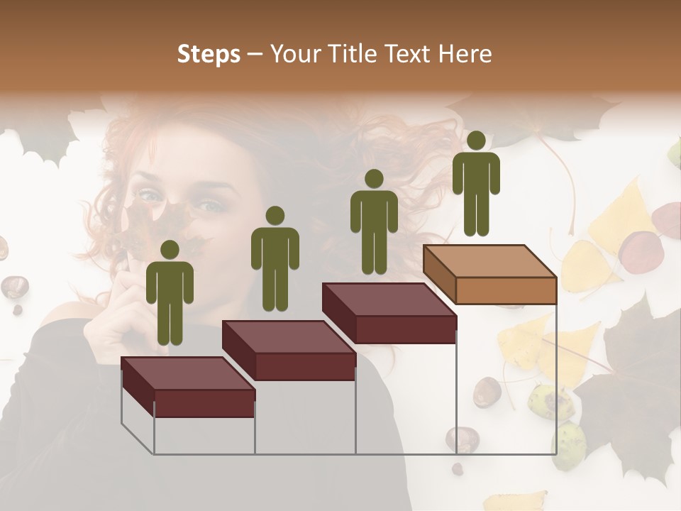 Attractive Smile Redhead PowerPoint Template