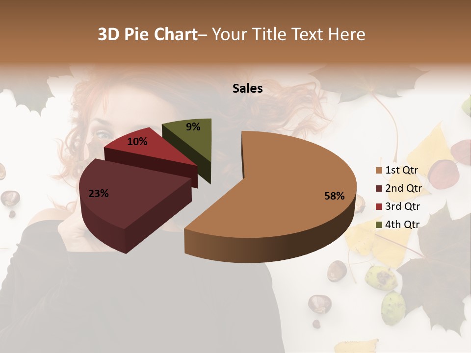 Attractive Smile Redhead PowerPoint Template