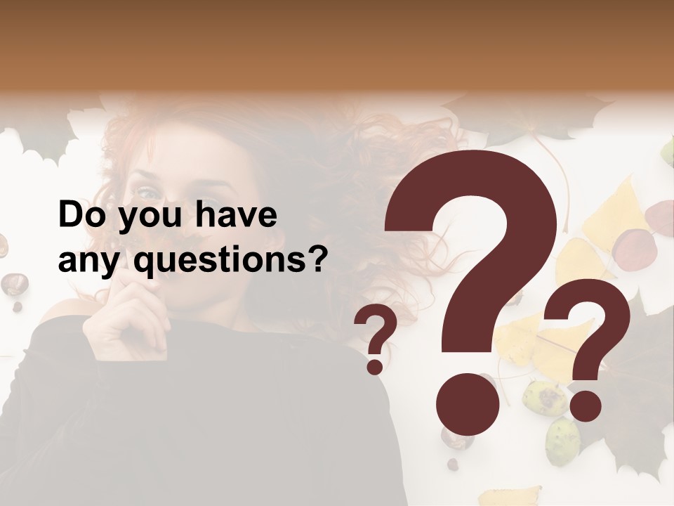 Attractive Smile Redhead PowerPoint Template