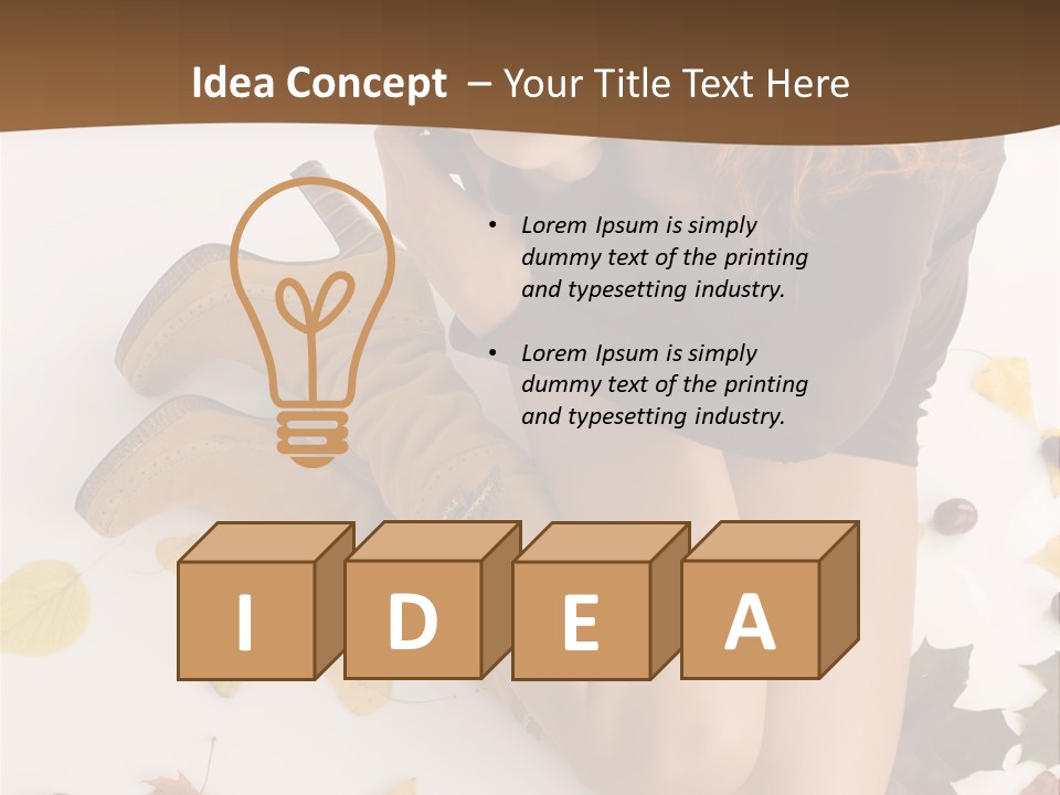 People Leaf Redhead PowerPoint Template