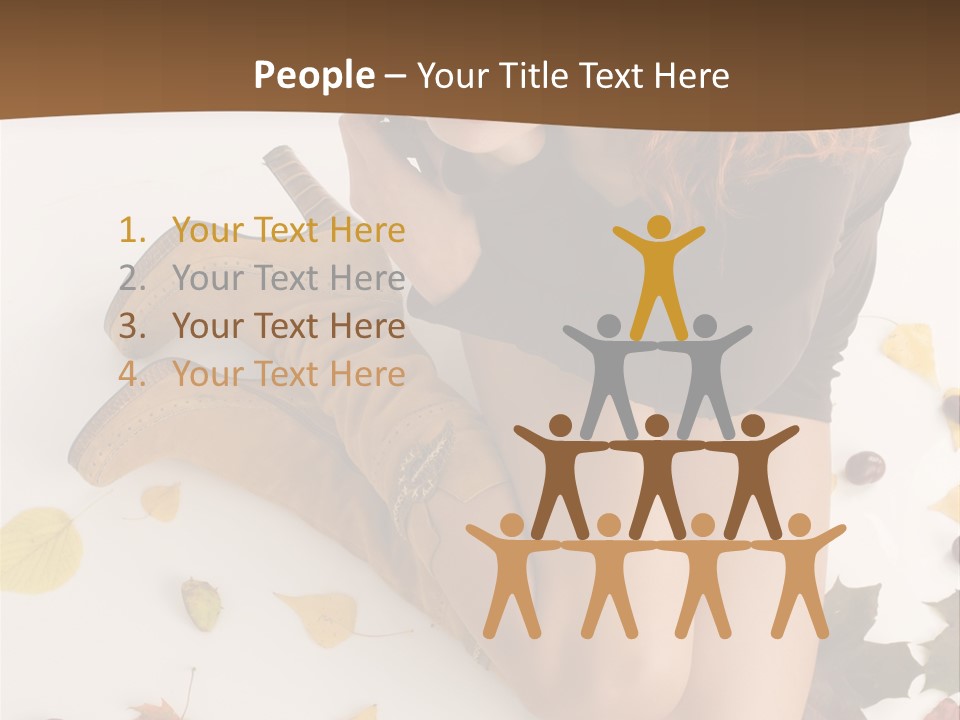 People Leaf Redhead PowerPoint Template