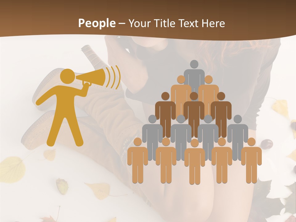 People Leaf Redhead PowerPoint Template