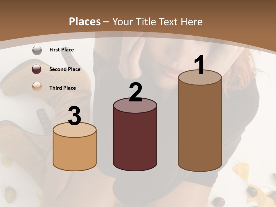 White Fashion Portrait PowerPoint Template