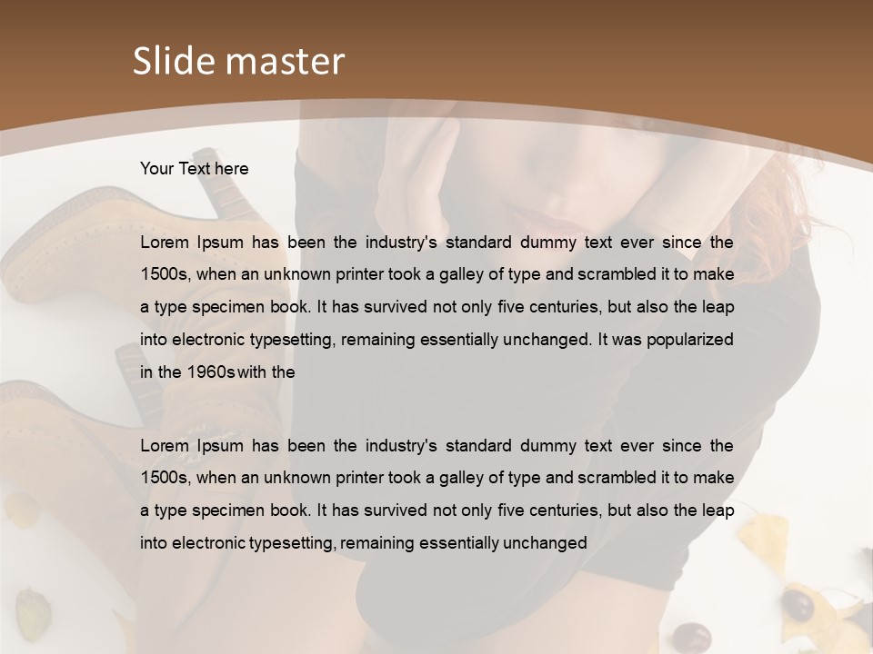 White Fashion Portrait PowerPoint Template