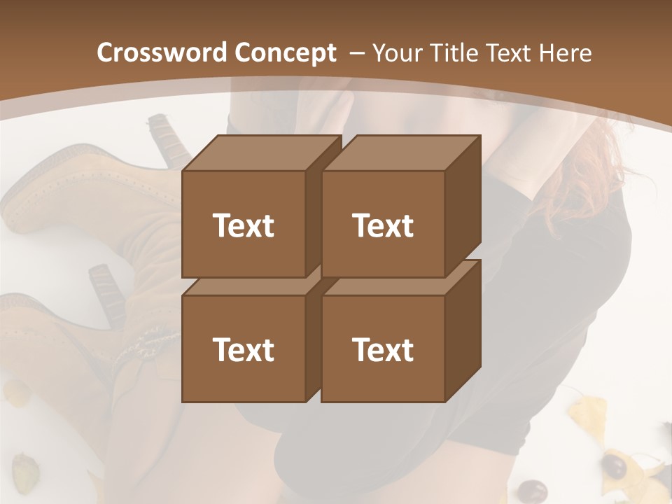 White Fashion Portrait PowerPoint Template