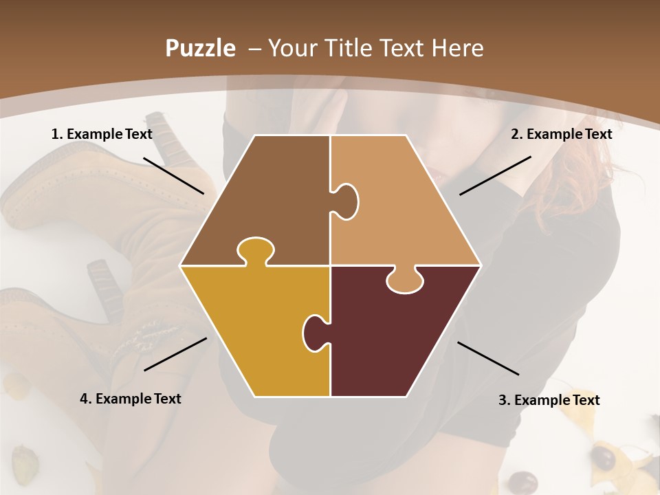 White Fashion Portrait PowerPoint Template