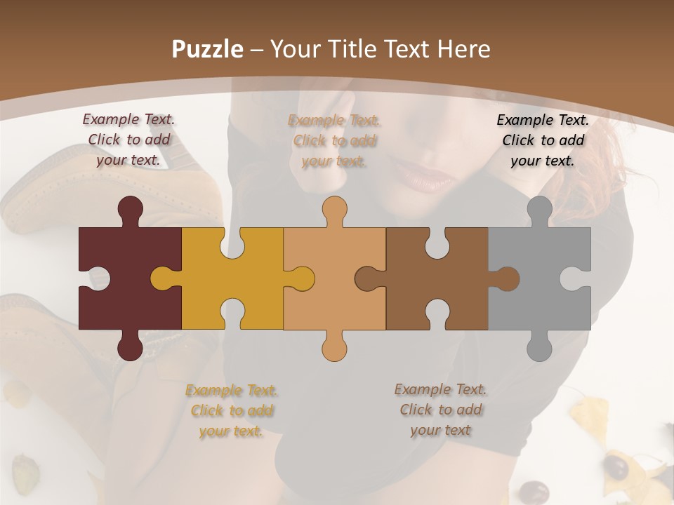 White Fashion Portrait PowerPoint Template