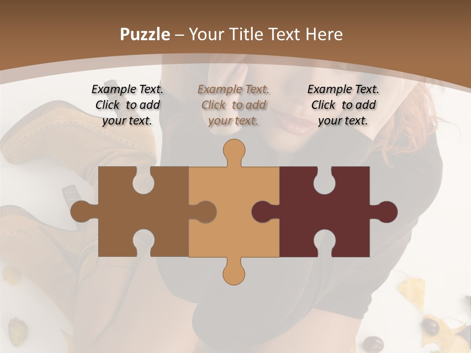 White Fashion Portrait PowerPoint Template