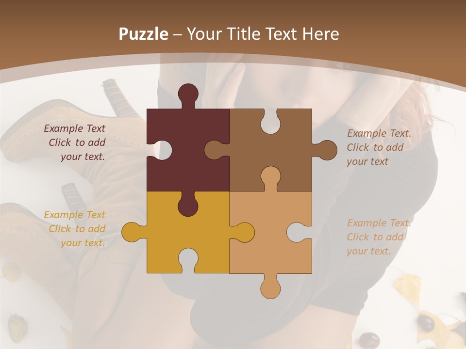 White Fashion Portrait PowerPoint Template