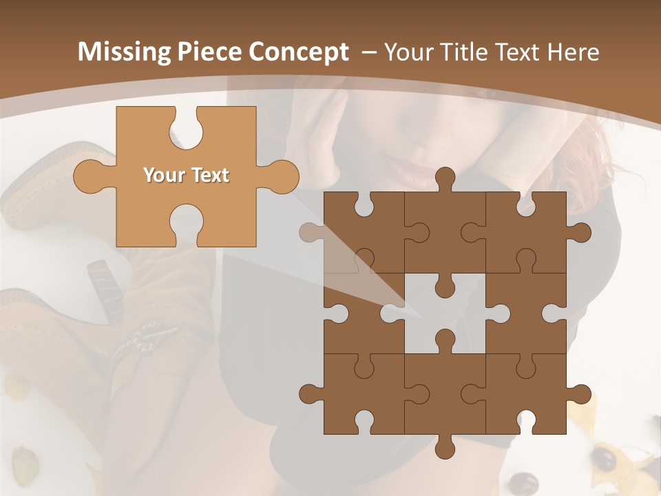 White Fashion Portrait PowerPoint Template