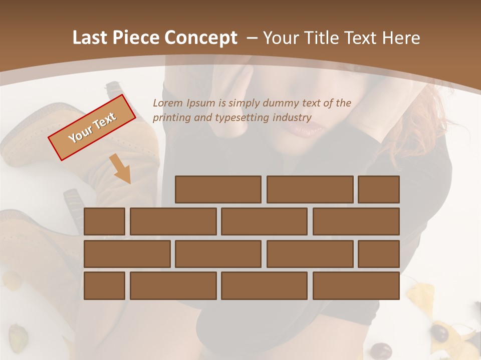 White Fashion Portrait PowerPoint Template